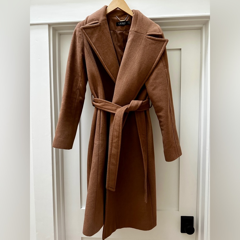 Lauren Ralph Lauren wool blend wrap coat